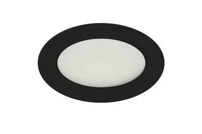 LED Inbouwspot 3W, Zwart, Rond, Warm Wit, Waterdicht IP65, Badkamer