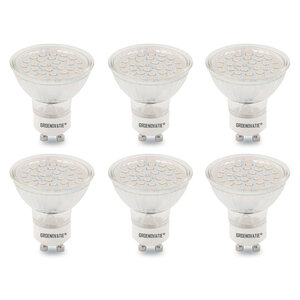 GU10 LEDSpot SMD 3W Warm Wit Dimbaar 6-Pack