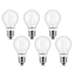E27 LED Filament Lamp 4W Warm Wit Dimbaar Mat 6-Pack