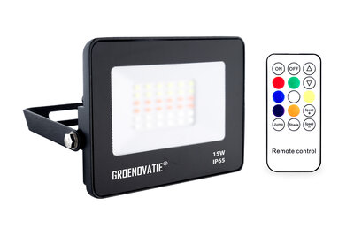 LED Breedstraler 15W Waterdicht IP65 RGB