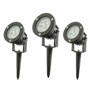 LED Prikspot Tuinverlichting 5W Waterdicht IP65, Warm Wit, 3-Pack