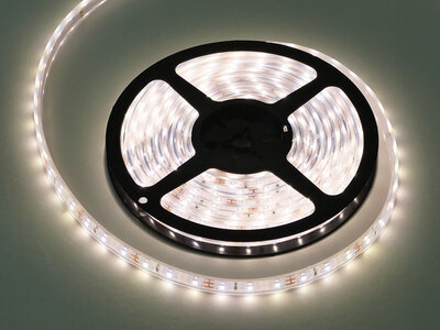 LED Strip, 5 Meter, 7.2 Watt/meter, 2835 LED's, Neutraal Wit, Waterdicht IP68