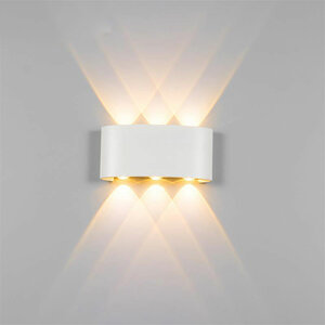 LED Wandlamp 6W Triple Warm Wit, Wit