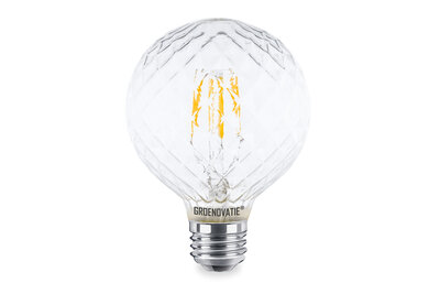 E27 LED Filament Pine Globelamp 4W Warm Wit Dimbaar 