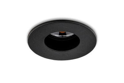 Inbouwspot LED 3W, Zwart, Rond, Ø41mm, Dimbaar, Warm Wit