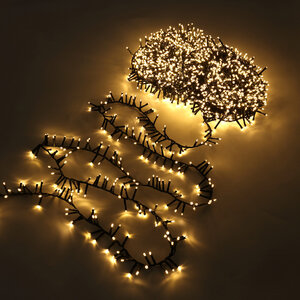 LED Kerstverlichting, Cluster, 10 Meter, 500 Lampjes, IP44, Extra Warm Wit