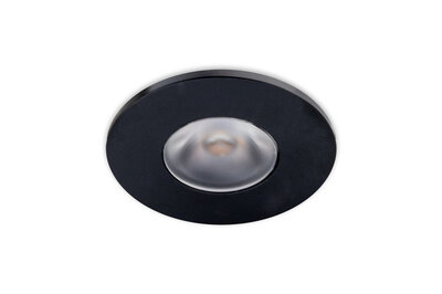 Inbouwspot LED 3W Extra Klein, Zwart, Rond, Ø36mm, Dimbaar, Warm Wit