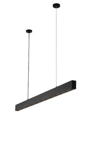 LED Linear Hangarmatuur, 45W, 120cm, Mat Zwart, Warm Wit