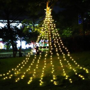 LED Kerstverlichting, Lichtketting Kerstboom, 320 Lampjes, 4 x 3 Meter, IP44, Warm Wit