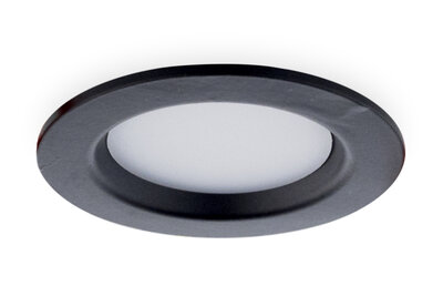 LED Paneel Plafondlamp 3W, Rond ⌀7cm, Warm Wit, Inbouw, Zwart