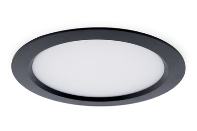 LED Paneel Plafondlamp 30W, Rond ⌀23cm, Warm Wit, Inbouw, Zwart