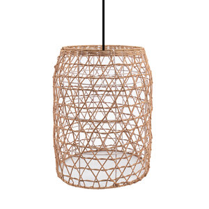 Rotan / Rieten Hanglamp, Handgemaakt, Naturel, ⌀30 cm