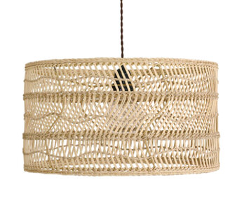 Rotan / Rieten Hanglamp, Handgemaakt, Naturel, ⌀40 cm