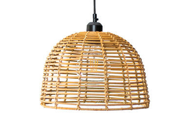 Rotan / Rieten Hanglamp, Handgemaakt, Naturel, ⌀30 cm