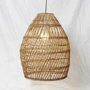 Rotan / Rieten Hanglamp XL, Handgemaakt, Naturel, ⌀52 x 70 cm