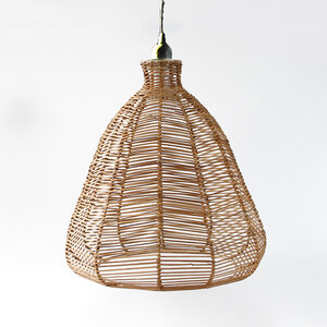 Rotan / Rieten Hanglamp, Handgemaakt, Naturel, ⌀40 cm