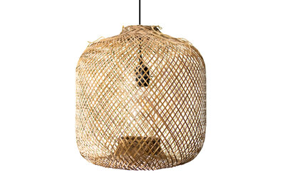 Bamboe Hanglamp, Handgemaakt, Naturel, ⌀40 cm