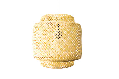 Bamboe Hanglamp, Handgemaakt, Naturel, ⌀35 cm