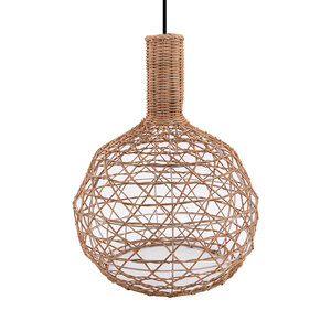 Rotan / Rieten Hanglamp, Handgemaakt, Naturel, ⌀40 cm