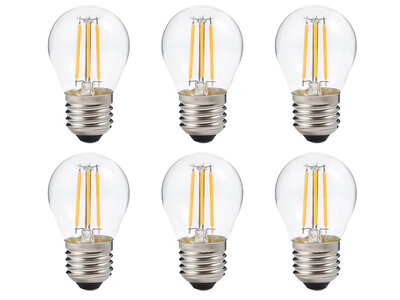 E27 LED Kogellamp 4-40W Extra Warm Wit 6-Pack