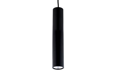 Design Tube Moderne Hanglamp 3W, Warm Wit, Ø 40 x 500 mm, Mat Zwart