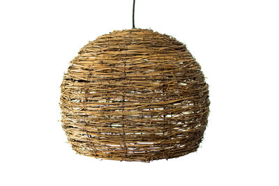 Rustieke Houten Hanglamp, Twijgen, ø40cm