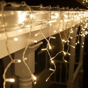 LED IJspegelverlichting, Kerst, 10 Meter, 500 Lampjes, IP44, Doorkoppelbaar, Warm Wit