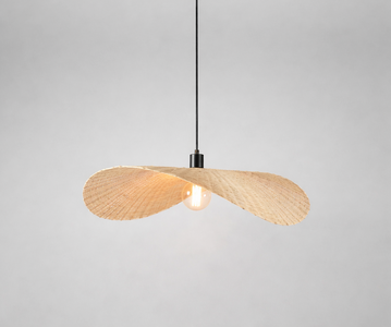 Bamboe Hanglamp, Handgemaakt, Naturel, 60x45 cm