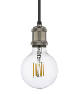 Vintage Hanglamp Fitting E27, Parelzwart